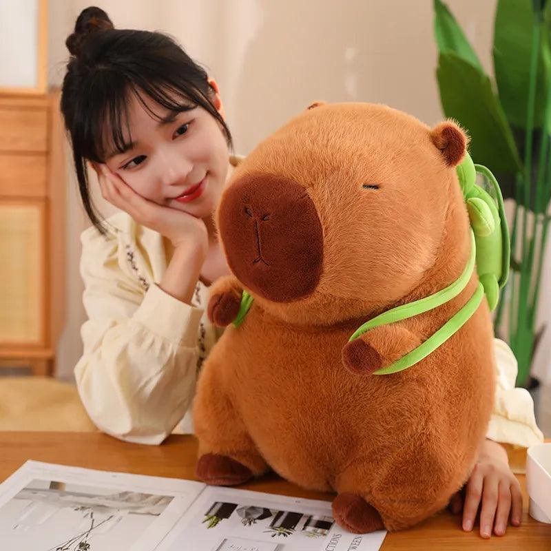 Capybara Plushies with a tiny Turtle Backpack | New - MoeMoeKyun