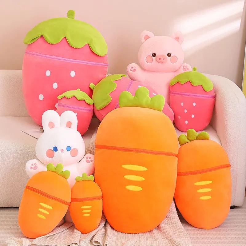 Kawaii Fruity Pig & Rabbit Plushies - MoeMoeKyun