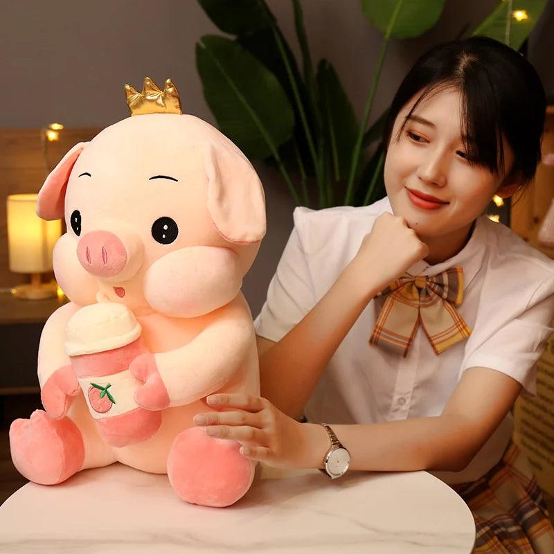 Pig Queen With Bubble Tea - MoeMoeKyun