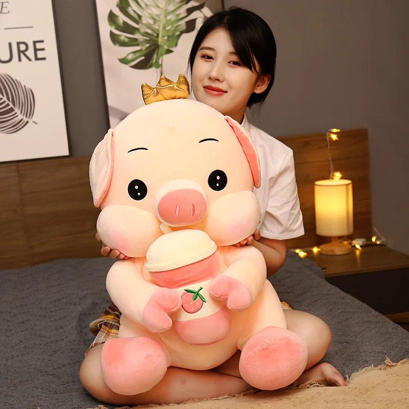 Pig Queen With Bubble Tea - MoeMoeKyun