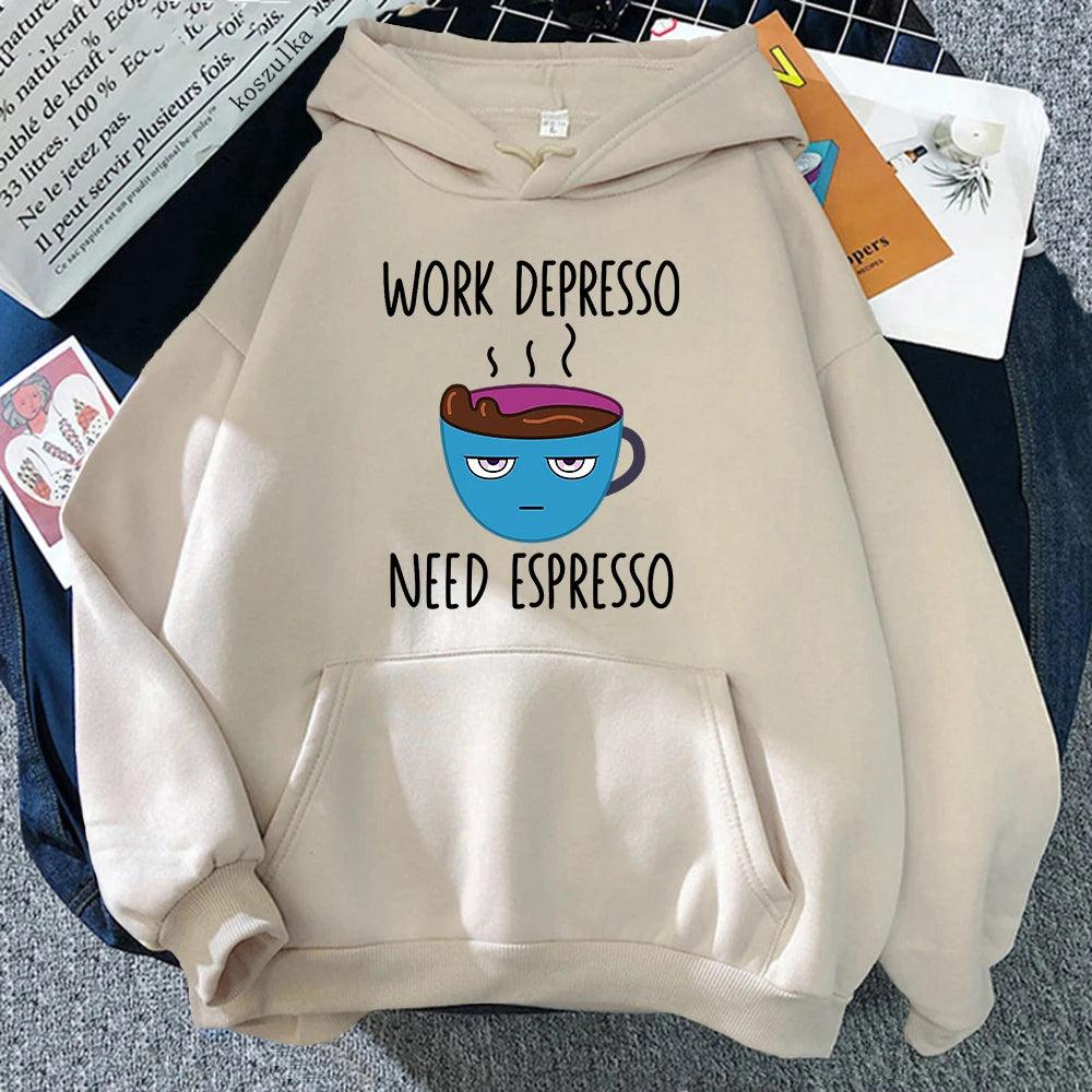 "Work Depresso Need Espresso" Palworld Classic Unisex Hoodie | Limited Edition 🔥 - MoeMoeKyun