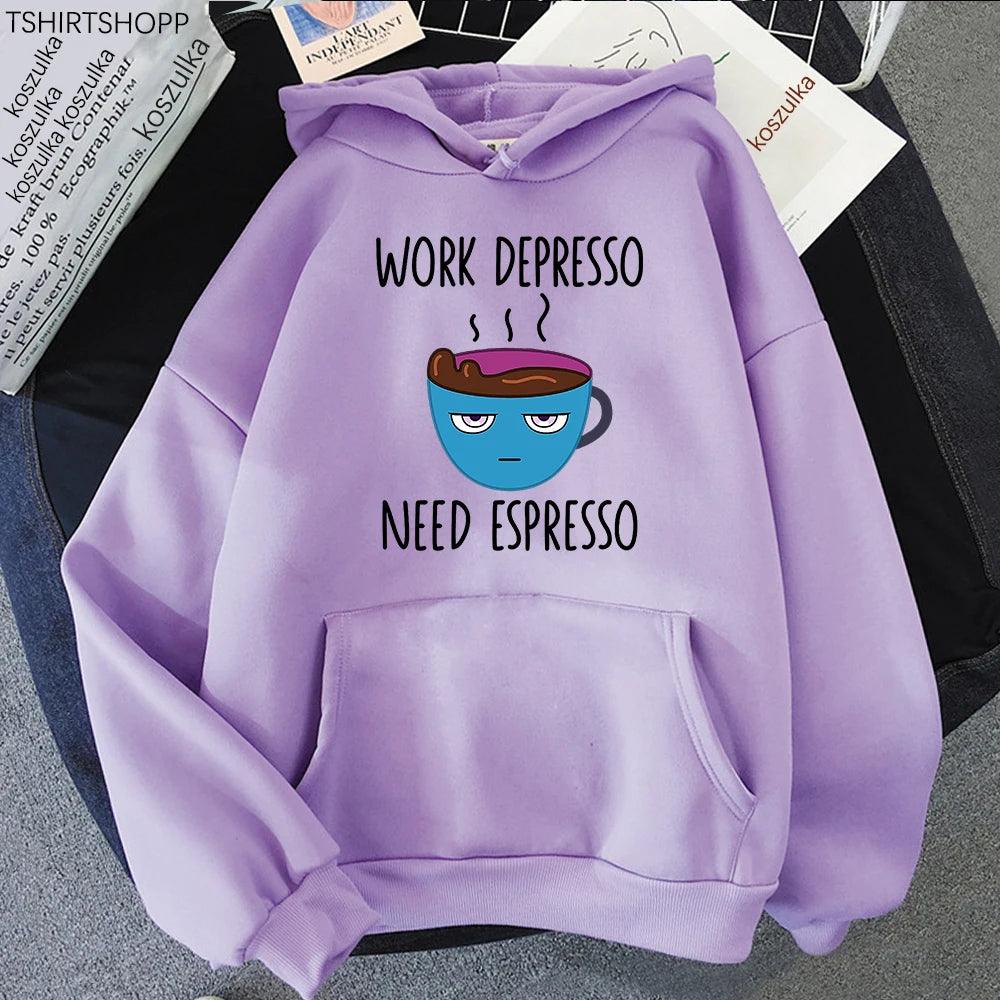 "Work Depresso Need Espresso" Palworld Classic Unisex Hoodie | Limited Edition 🔥 - MoeMoeKyun