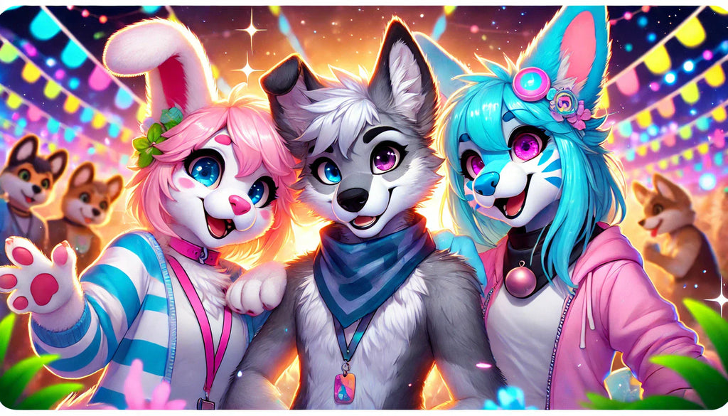 Three people in fursuits