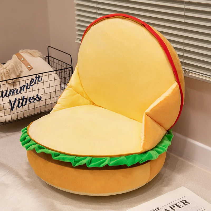 Cozy Hamburger Foldable Plush Seat – MoeMoeKyun