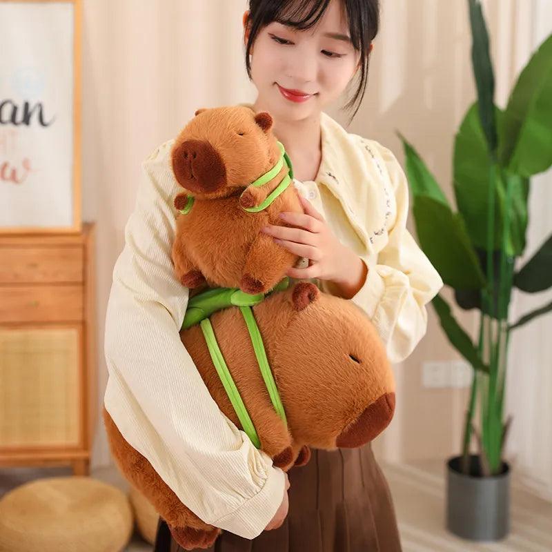 Capybara Plushies with a tiny Turtle Backpack | New - MoeMoeKyun