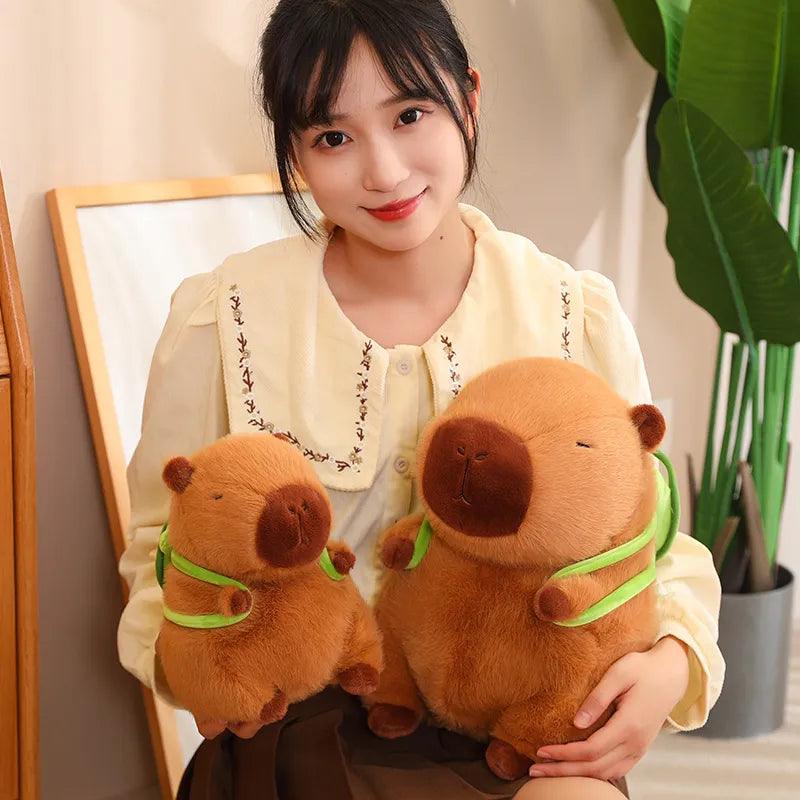 Capybara Plushies with a tiny Turtle Backpack | New - MoeMoeKyun