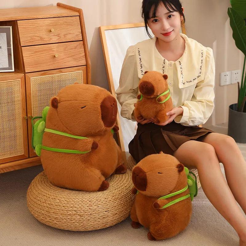 Capybara Plushies with a tiny Turtle Backpack | New - MoeMoeKyun