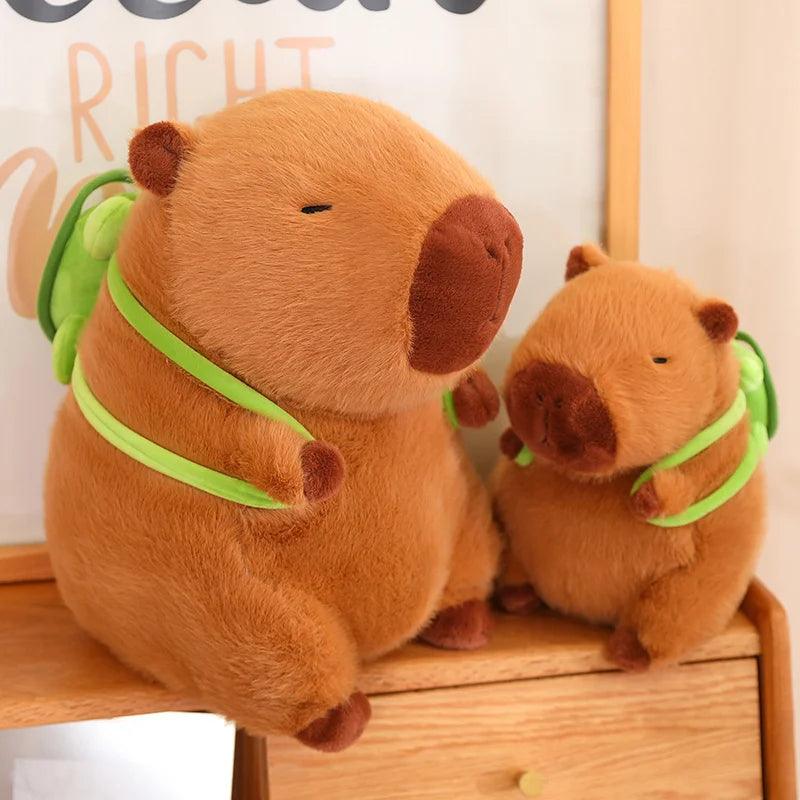 Capybara Plushies with a tiny Turtle Backpack | New - MoeMoeKyun