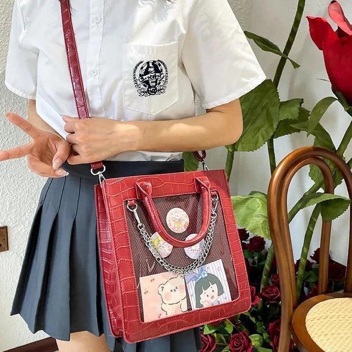 Classy Croc Leather Ita Bag - MoeMoeKyun