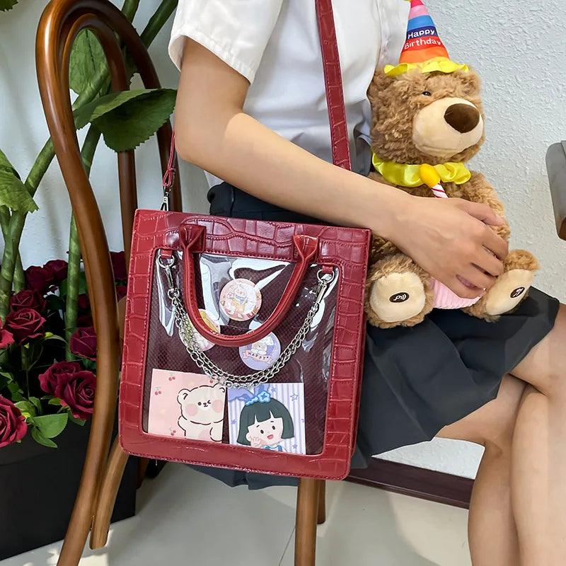 Classy Croc Leather Ita Bag - MoeMoeKyun