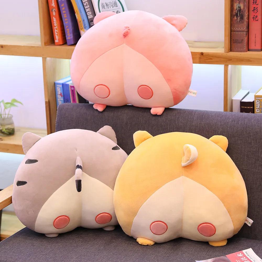 Fluffy Animal Butt Pillow Plushies - MoeMoeKyun