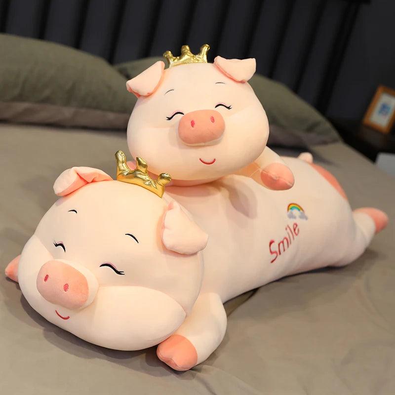 Happy Crowned Pig Plush Toys - MoeMoeKyun