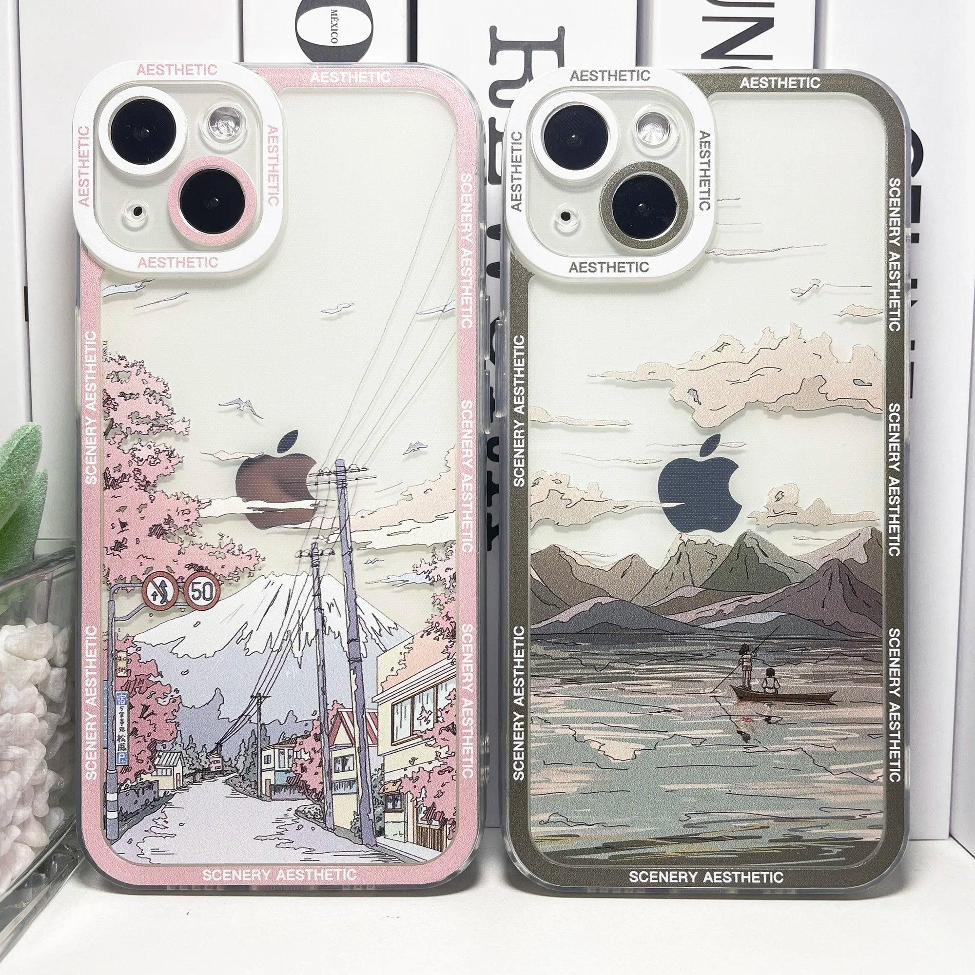 Japanese Aesthetic Mount Fuji iPhone Case Japanese Aesthetic Mount Fuji iPhone Case