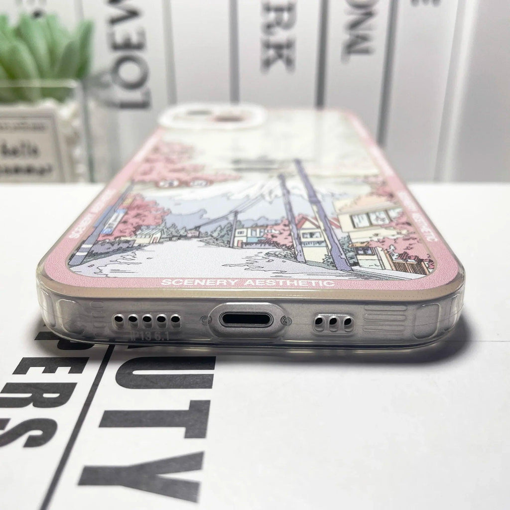 Japanese Aesthetic Mount Fuji iPhone Case - MoeMoeKyun
