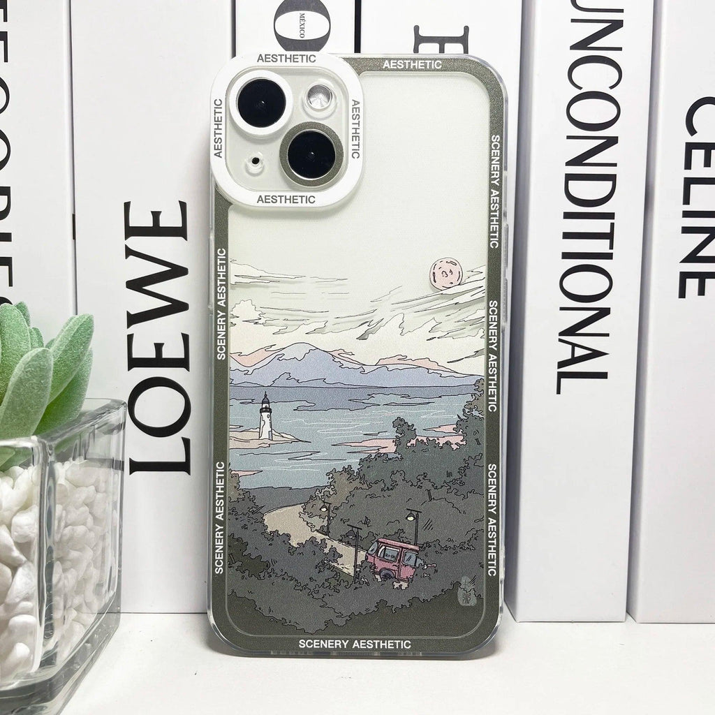 Japanese Aesthetic Mount Fuji iPhone Case - MoeMoeKyun
