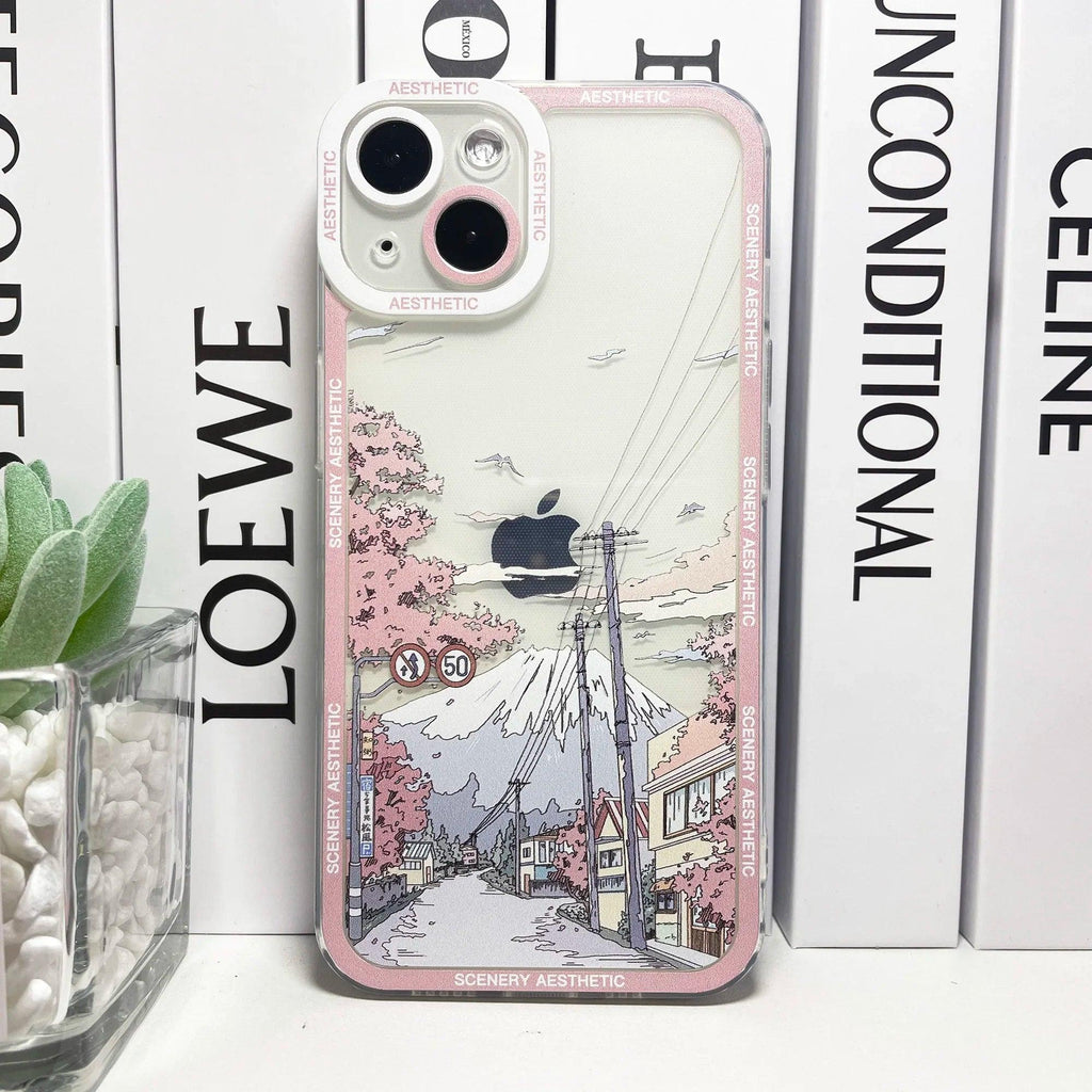 Japanese Aesthetic Mount Fuji iPhone Case - MoeMoeKyun