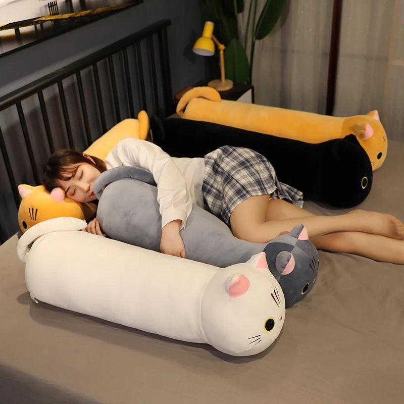 Kawaii Cats Long Pillow Plushies - MoeMoeKyun