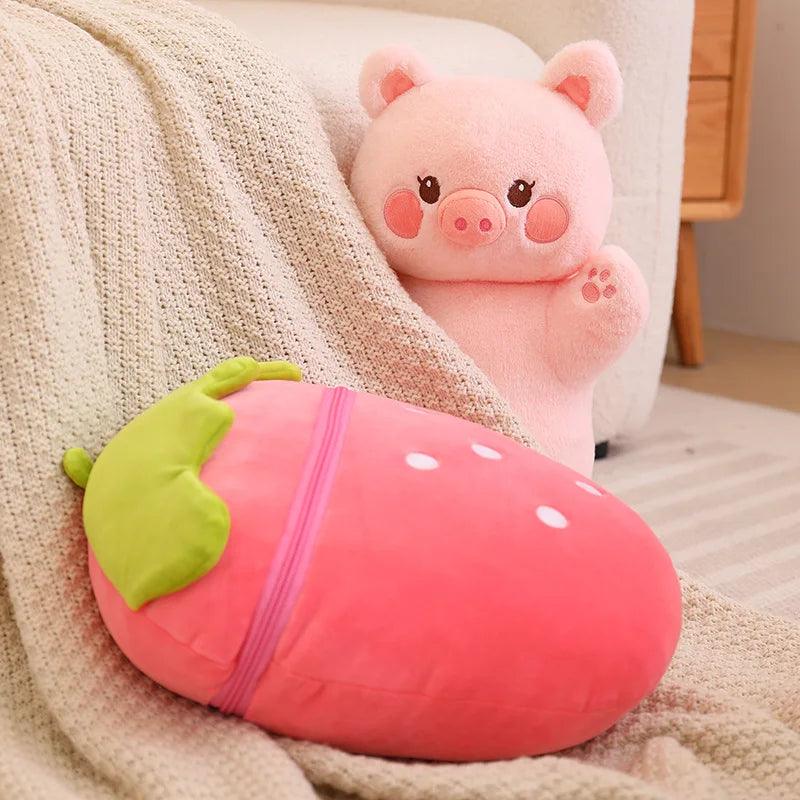 Kawaii Fruity Pig & Rabbit Plushies - MoeMoeKyun