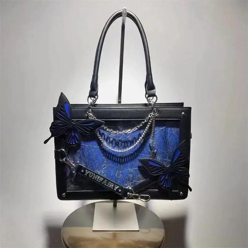 Lolita Shoulder Ita Bag with Butterflies – MoeMoeKyun display picture 1