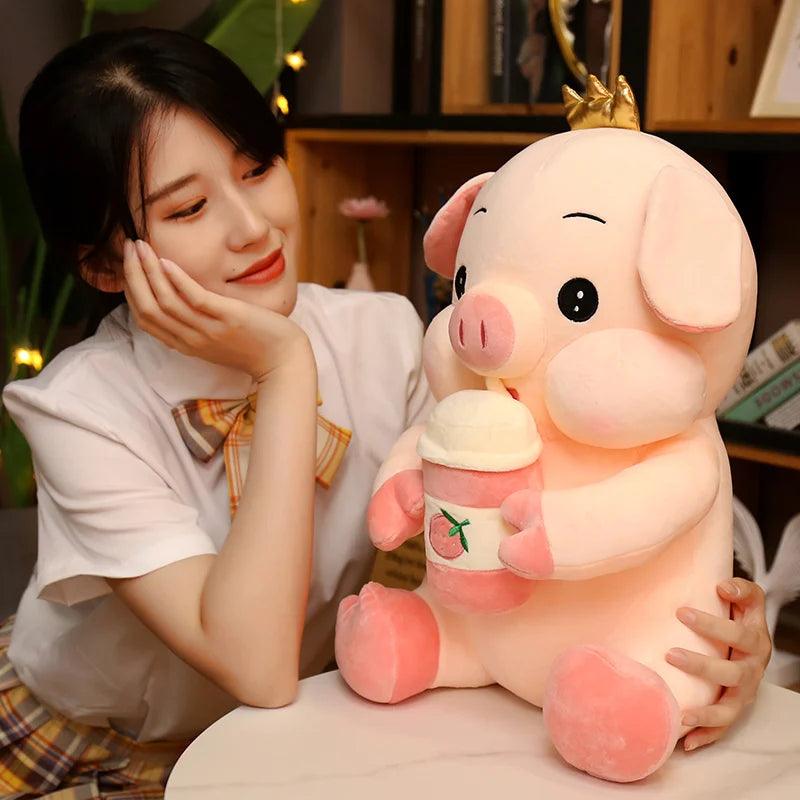Pig Queen With Bubble Tea - MoeMoeKyun