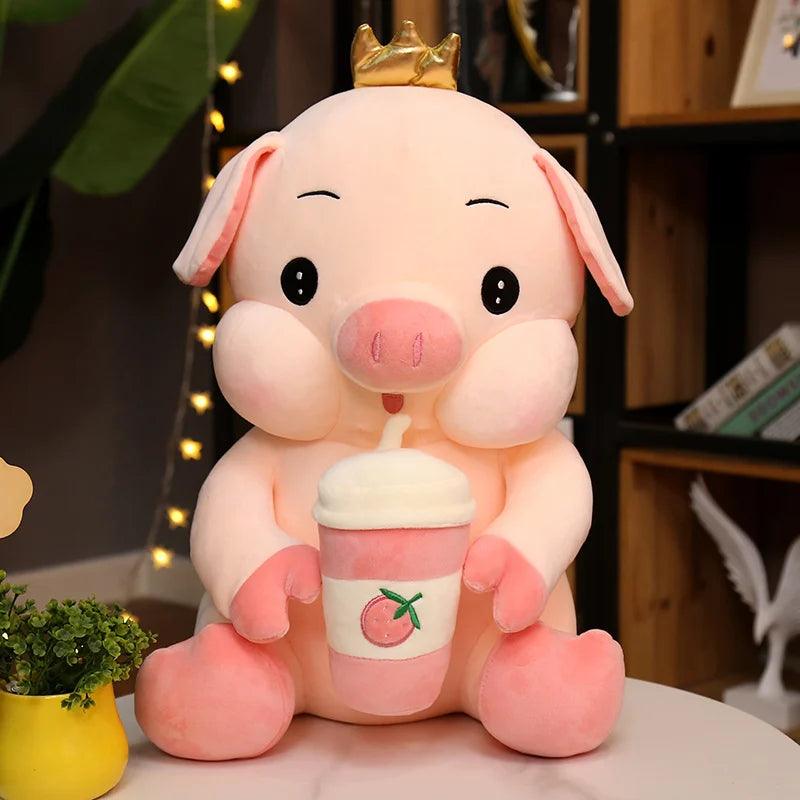 Pig Queen With Bubble Tea - MoeMoeKyun