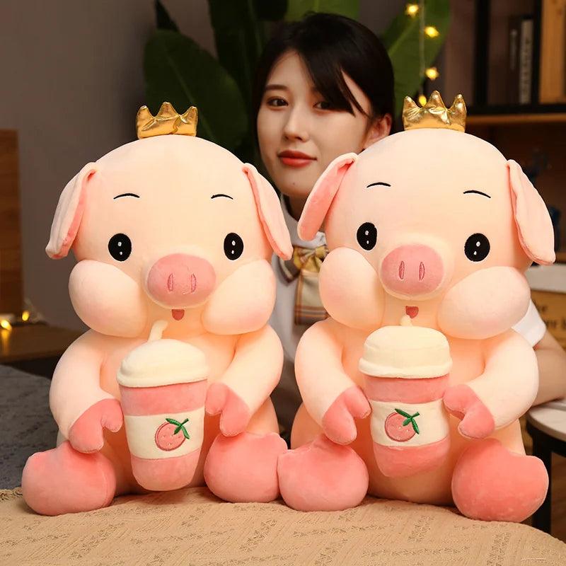 Pig Queen With Bubble Tea - MoeMoeKyun