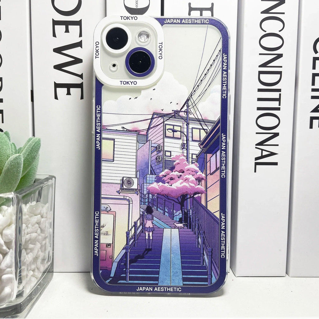 Tokyo Street Scenery iPhone Case - MoeMoeKyun