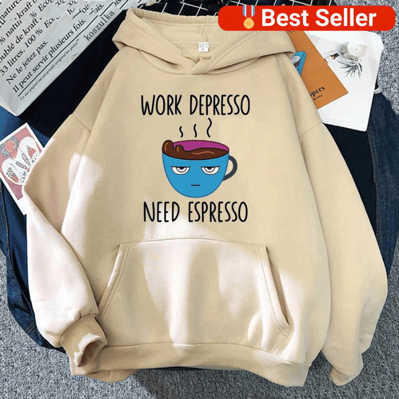 "Work Depresso Need Espresso" Palworld Classic Unisex Hoodie | Limited Edition 🔥 - MoeMoeKyun