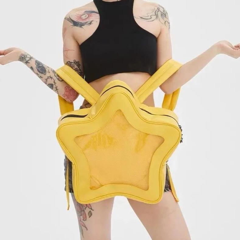 Yellow Star Backpack Ita Bag - MoeMoeKyun