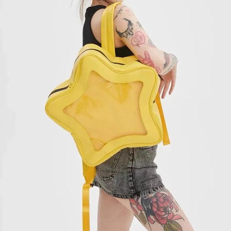 Yellow Star Backpack Ita Bag - MoeMoeKyun