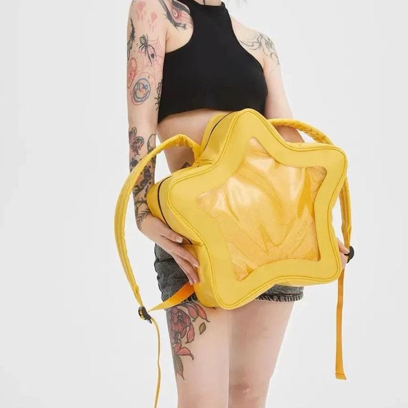 Yellow Star Backpack Ita Bag - MoeMoeKyun
